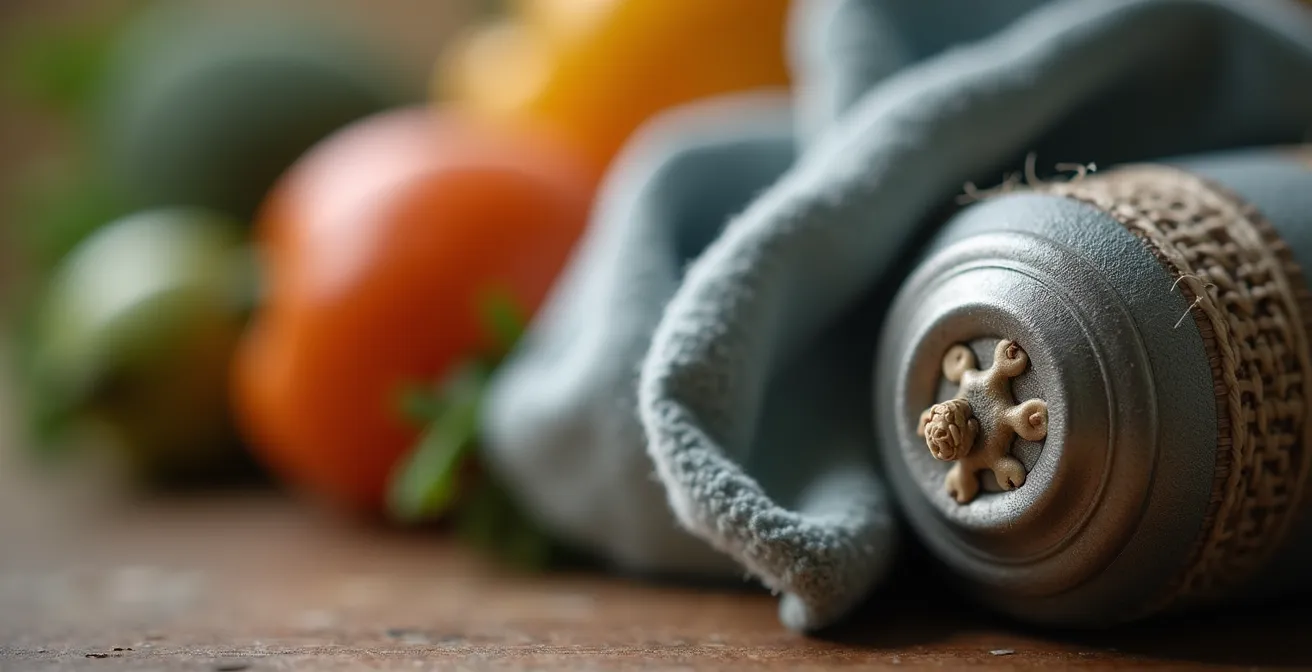 Axe Macro & Textural : Détail extrême de matériaux réutilisables montrant textures et qualité